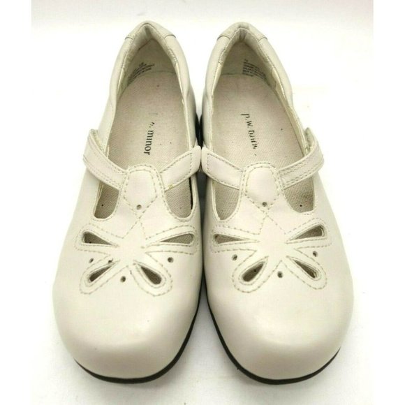 PW Minor Tia Beige Leather Adjustable Slip On Driving Loafers Shoes Womens 6.5 M - Picture 1 of 11